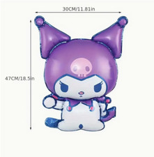 NEW Hello Kitty Kuromi 18in Foil Balloon Sanrio Birthday Party Decor