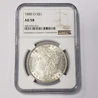 1880 O US Morgan Silver $1 One Dollar NGC AU58 Better Date Collector Coin GB6012