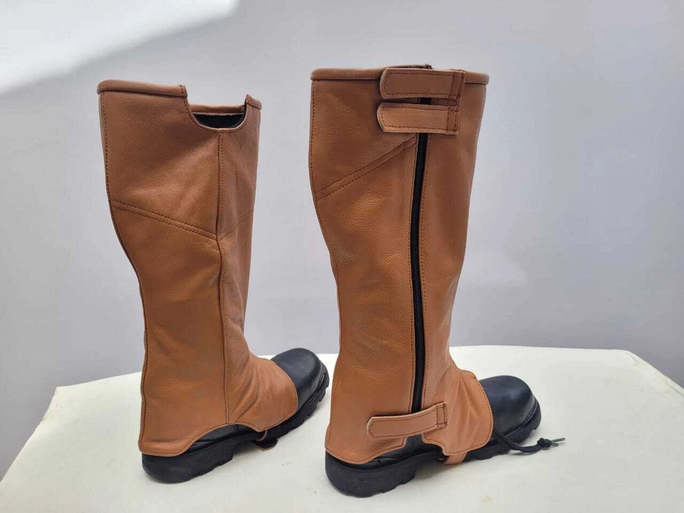 Zapatos de cuero Cubierta Mandaloriana Cuero Pierna Armadura Bota Cubierta Zapatos Cubierta Foto 3 de 4