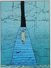 JEAN GIRAUD MOEBIUS 1984 SCREEN PRINT COLOR LITHOGRAPH ART PRINT UNSIGNED PG 25