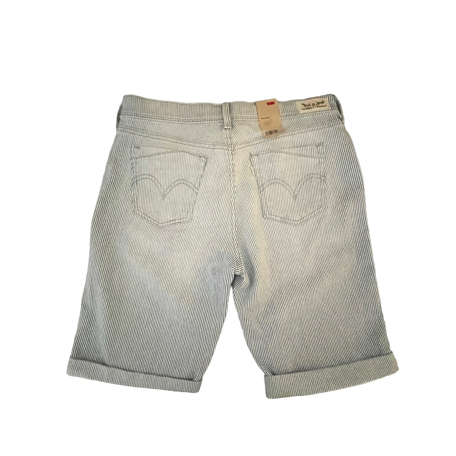 Levi's 棉混纺条纹短裤女