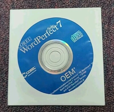 Corel WordPerfect 7 Suite Webster s Encyclopedia 1999 CD-Rom