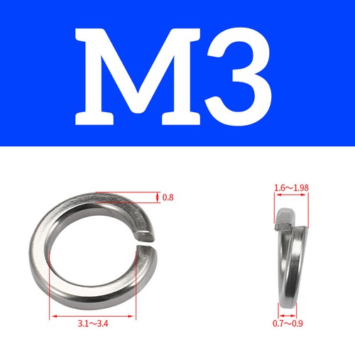 Anillos de resorte de acero inoxidable discos de resorte DIN 127 forma B A2 V2A VA inoxidable M1,6 - M30 - Imagen 7 de 21