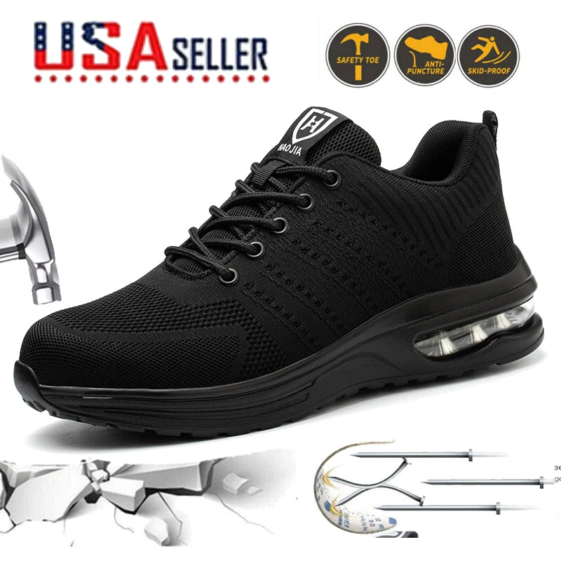 Mens Work Boots Steel Toe Safety Shoes Indestructible Sneakers Lightweight Shoes