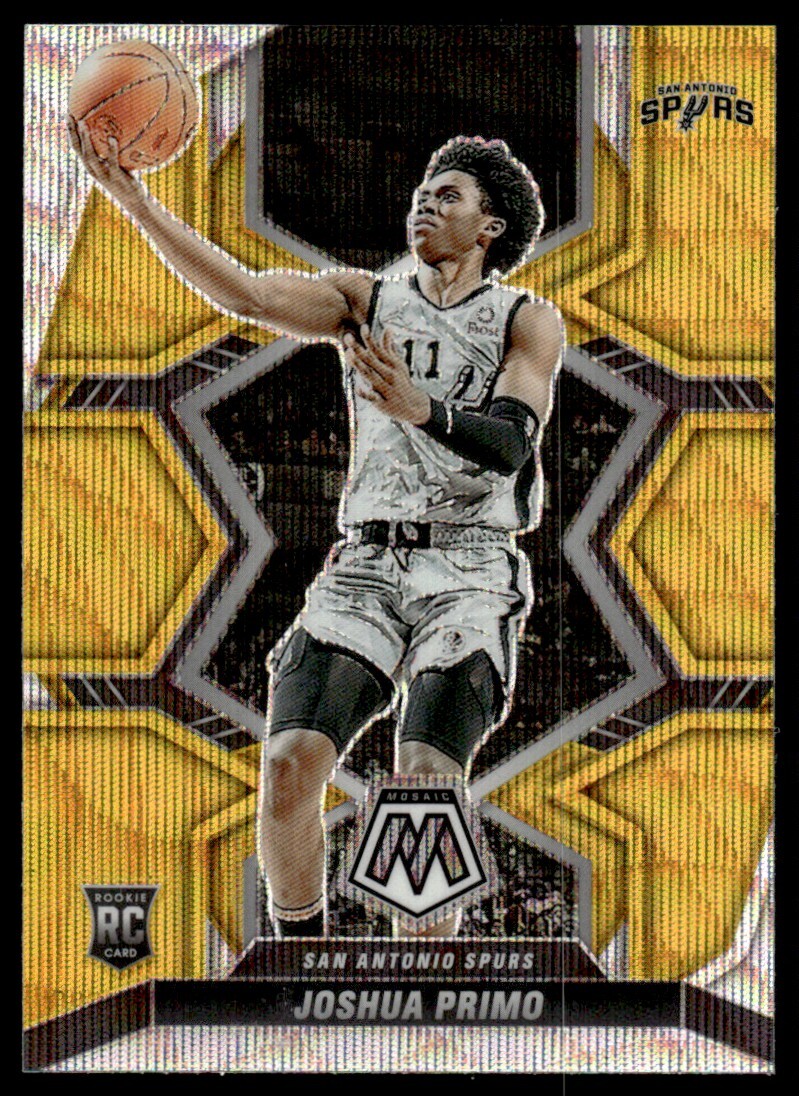 2021-22 Panini Mosaic Gold Wave Joshua Primo San Antonio Spurs #204