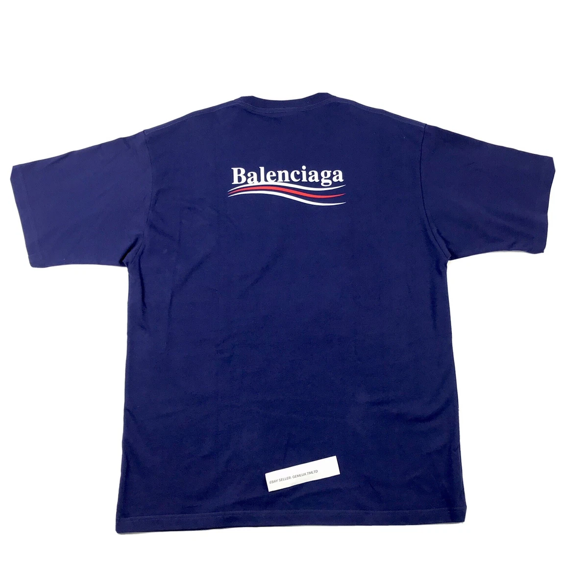 Balenciaga Political Campaign Regular T-shirt in Blue for Men