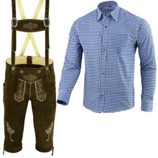 Trachten Bavarian Oktoberfest Trachten Lederhosen Bundhosen & shirt