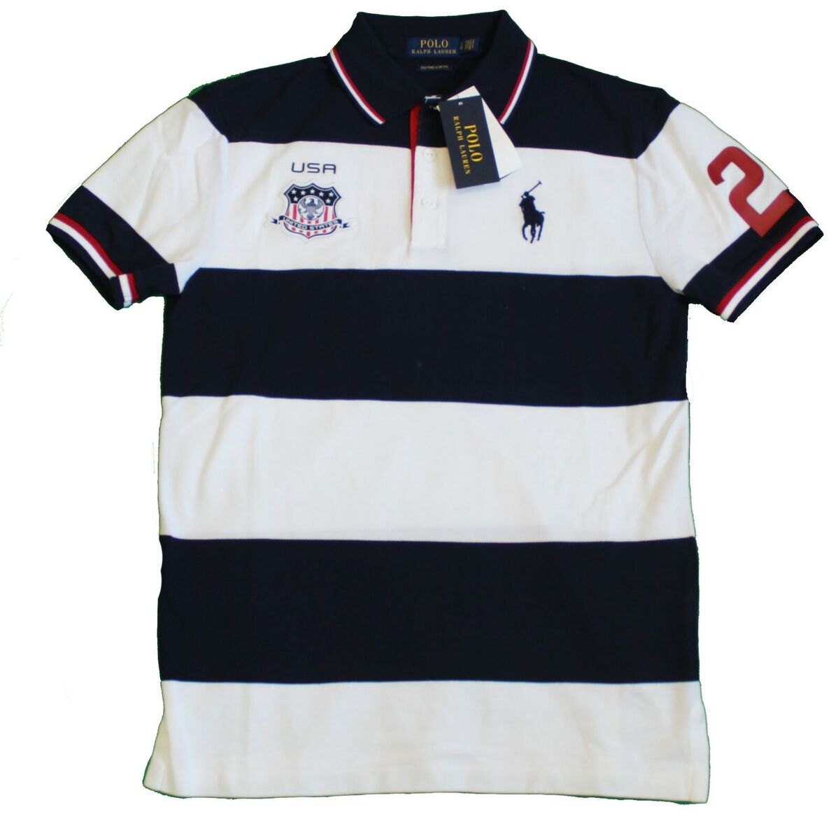 Polo Ralph Lauren Mens Custom Slim Fit Big Pony World Cup Country