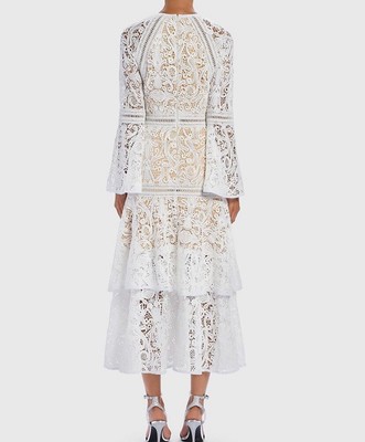 coast ros tiered lace dress