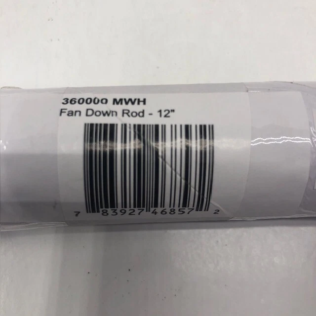 Kichler 360000MWH 12" Ceiling Fan Down Rod Matte White Fan Down Rods - NIOB - Image 3 of 3