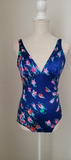 Vintage '80s ILGWU One Piece Swimsuit Floral Roses/Vintage Size 14/36
