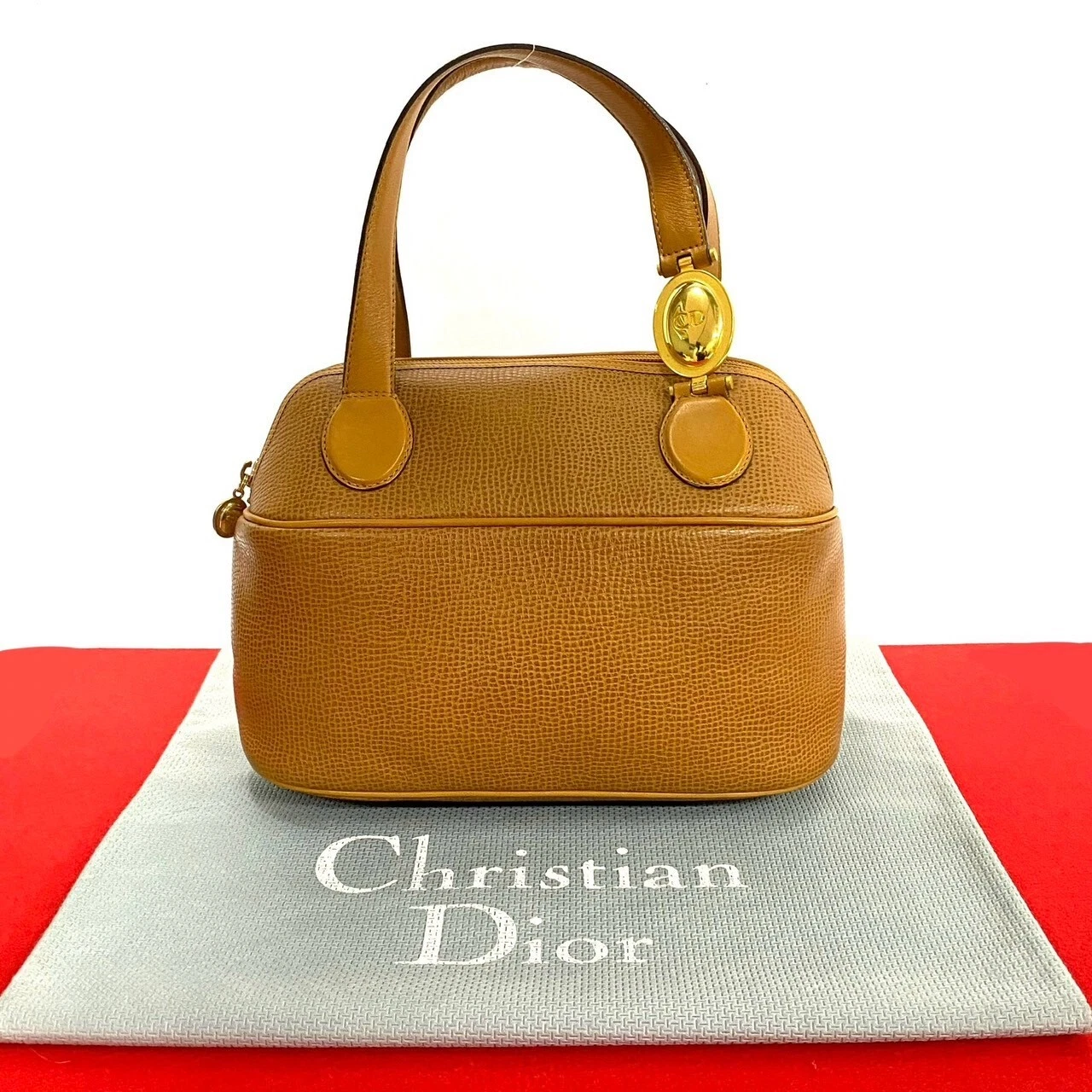 Sac à main Christian Dior logo CD cuir marron 316 9