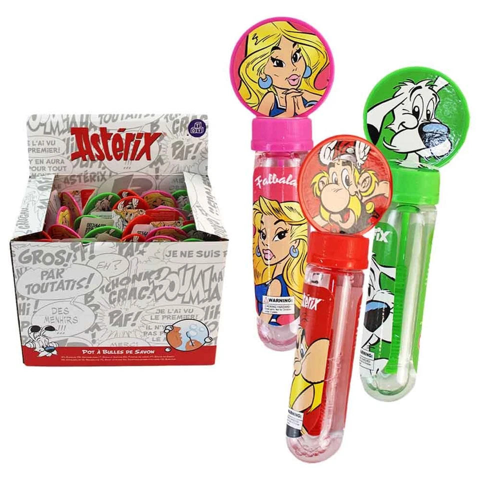 Asterix Seifenblasen im 24er Display - ca. 13,5 cm Kinder Mitgebsel