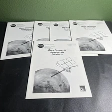 Mars Observer Spacecraft Paper Model Kit Science Project Homeschool 5pc Lot NASA