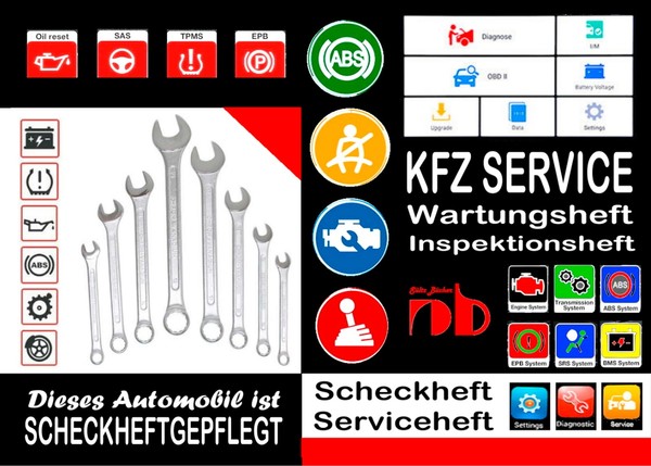 Kfz Automobil Serviceheft Scheckheft Inspektionsheft Wartungsheft Service Leistu-image