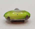 Vintage Lime Green Glass Moonglow Moonstone Dress Fur Clip Modernist Silver — photo 6