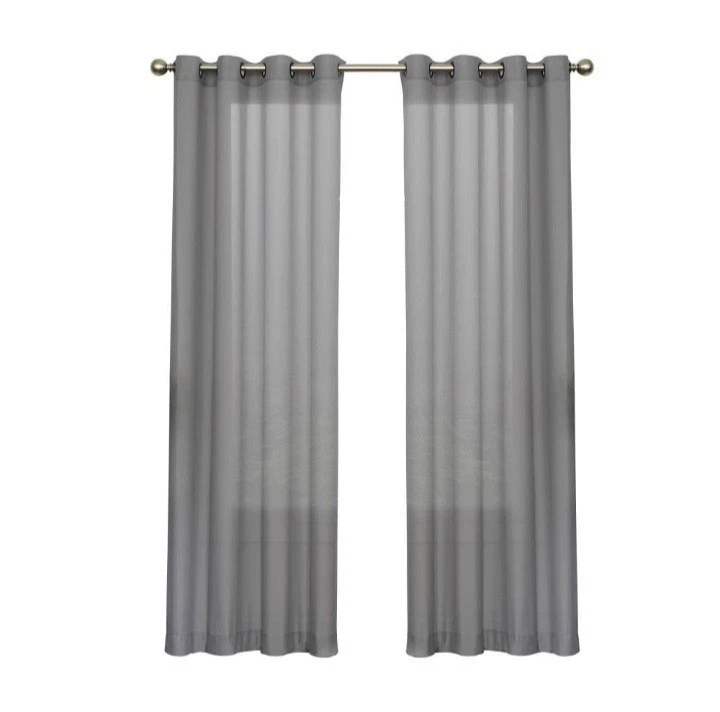 Eclipse Liberty Gray 52x84 Light Filtering Grommet Window Curtain Panel NEW - Image 2 of 4