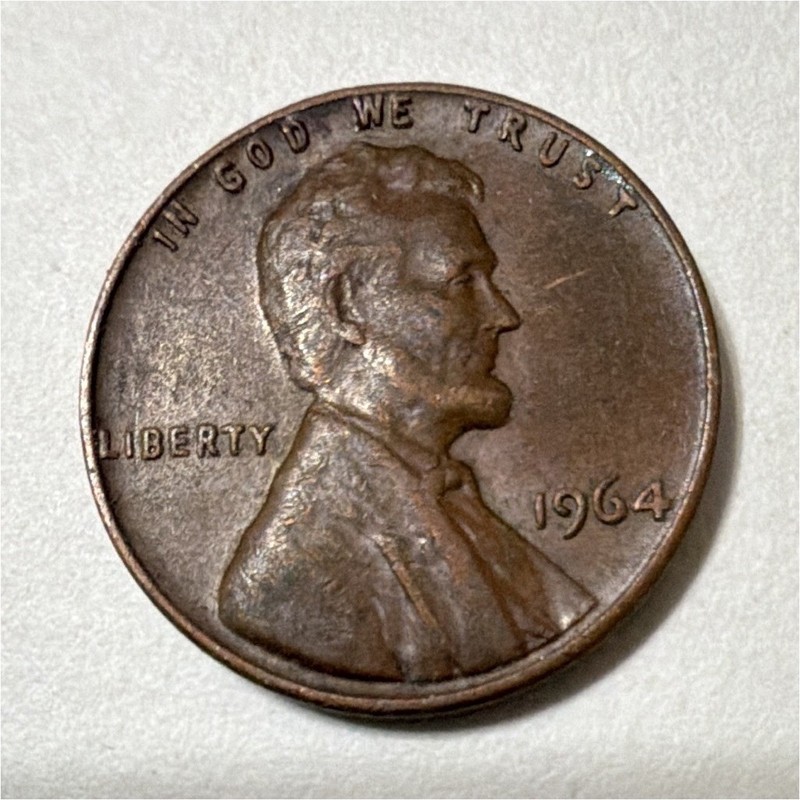 1964 Lincoln Memorial Small Cent l on edge US Coin