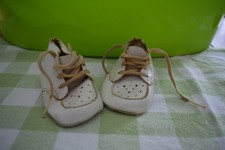 Vintage Baby Shoes 1950's White 4.25"