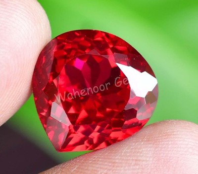 Natural Pink-Red Ruby 16.30 Ct Flawless Pear Certified Stunning Gemstone