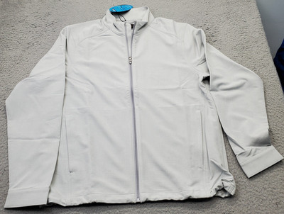 Greg Norman Golf Jacket Mens Medium Gray Performance Stretch Full Zip G7S22J045