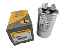 TitanPro HVAC Round Motor Run Capacitor 20 MFD/UF 440/370 Volts TRCF20