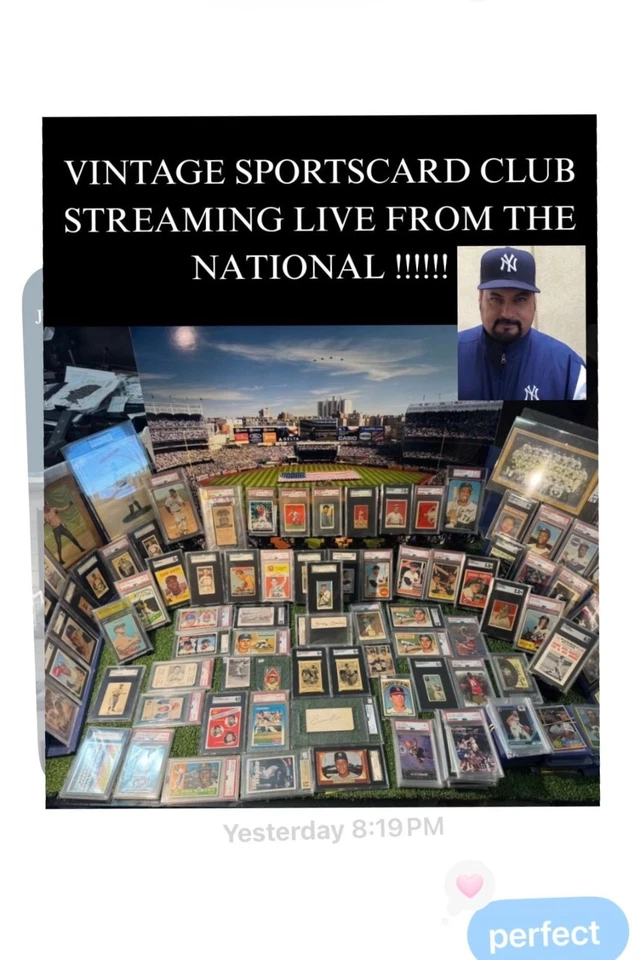 Vintage Sportscard Club on EBAY LIVE from the NATIONAL !!!!!!!!!!!!!!!!!!