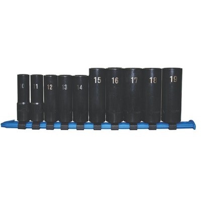 Matco Tools SBDPMA10R - 3/8'' Dr 10 Pc Metric Deep Pro Non-Slip Impact Socket Set