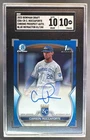 Carson Roccaforte 2023 Bowman Chrome Blue Refractor Auto 1st RC 81/150 SGC 10/10