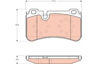 Bremsbelagsatz Scheibenbremse TRW GDB1711 FüR Mercedes R230 W211 W204 C204 C219