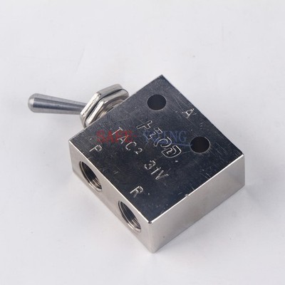 1/8'' TAC2-31V Air Pneumatic 2 Position 3 Way ON OFF Switch Knob Toggle Valve *uq