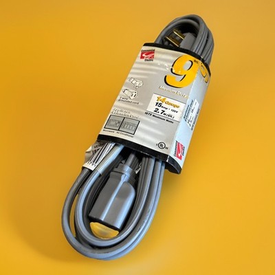  (AN) ***QTY 15*** Commercial Electric 9ft 3-Wire Grounded Extension Cord
