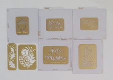Lot of 7 Sizzix Simple Impressions BRASS STENCILS - Folders Loose - HALLOWEEN