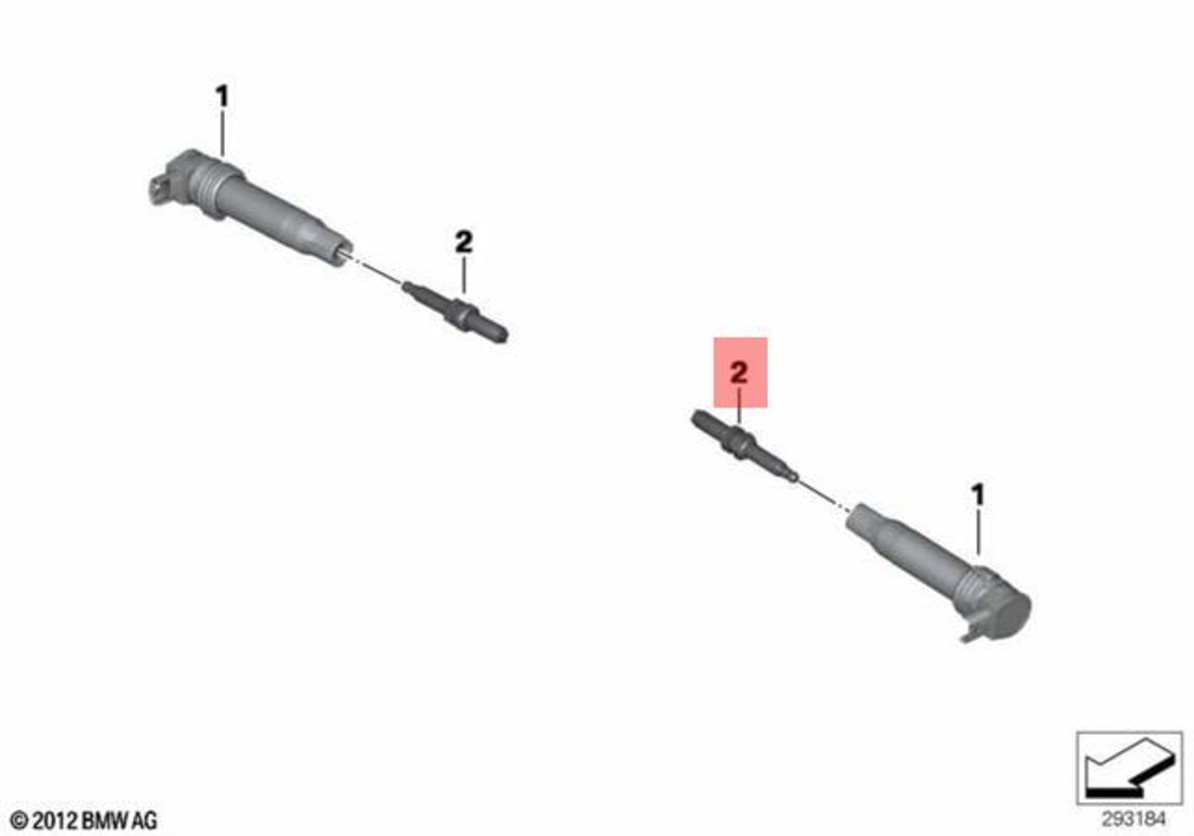 BMW Spark Plug NGK LMAR8AI-10 - R1250GS/GSA/R/RS/RT K50/K51/K53/K54/K52