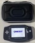 Nintendo Game Boy Advance Console- Black- IPS screen & Shell- W/ Case- Tested