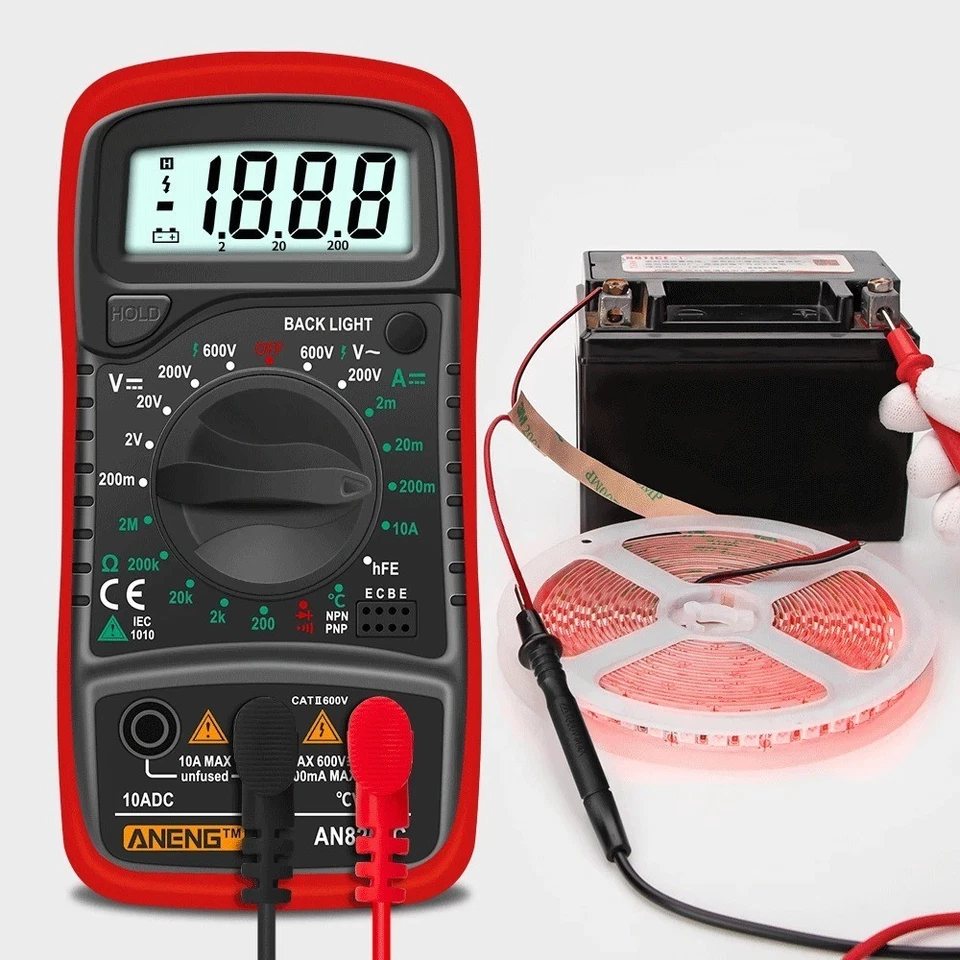 ANENG AN8205C Digital Multimeter AC/DC Spannung Strom Ohm Tester mit Thermoeleme - Bild 3 von 4