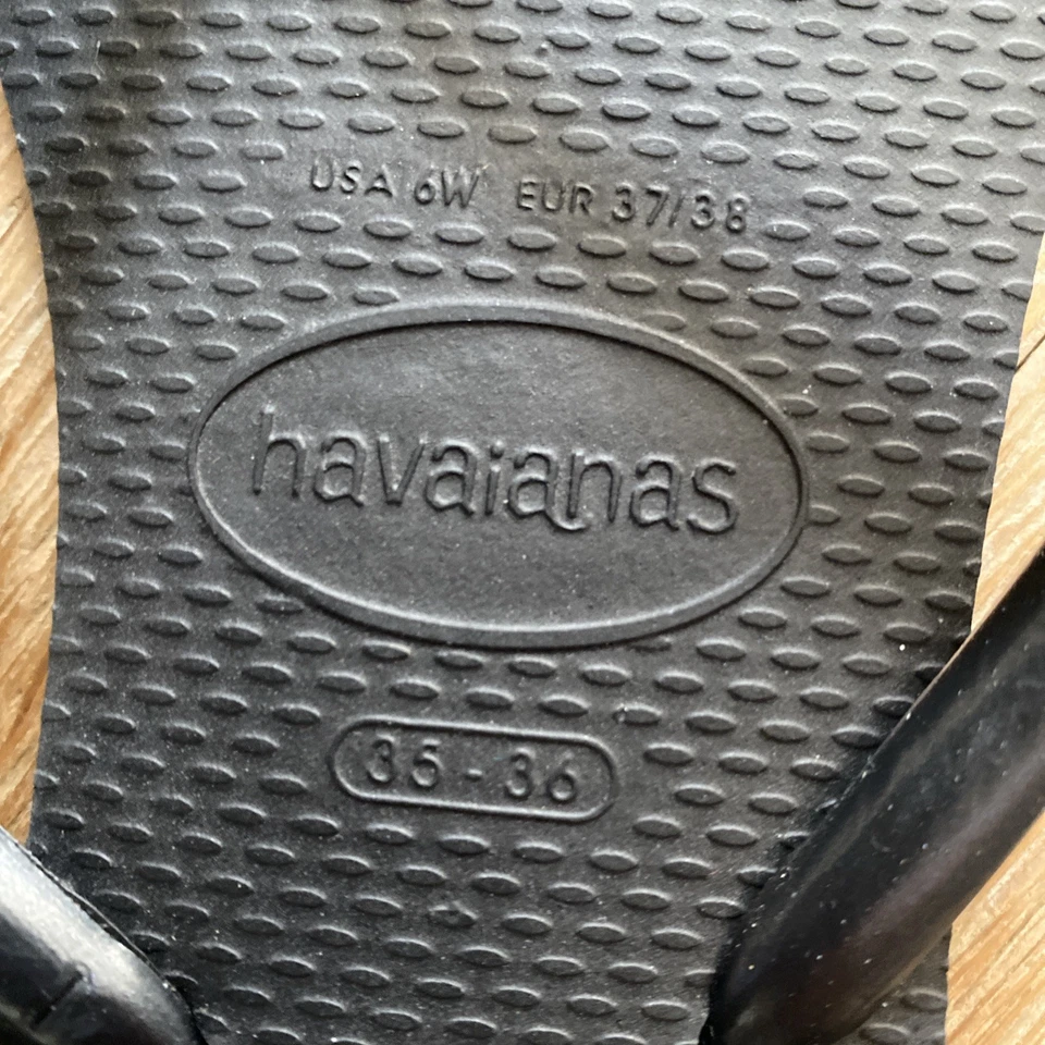 Havaianas Black Slim Flip Flops Size 35/36 EUR New - Image 4 of 4