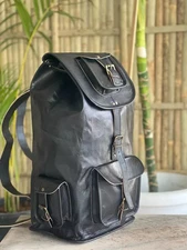 Leather Bag Backpack Vintage Brown Handmade Shoulder Genuine Rucksack Travel