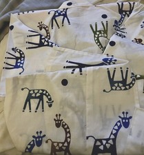 VNTG 90s Kids Japanese Yukata Kimono | 100% Cotton | Giraffe Print | Sz 90 1-2Y