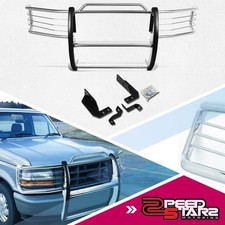 For 92-96 Ford F150-f350 Pickup Stainless Steel Front Bumper Brush Grille Guard