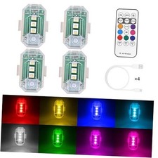 4PCS Wireless LED Strobe Lights with Remote Control,8 Colors Transparent