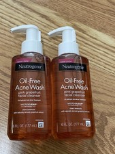 2 Neutrogena Oil Free Acne Wash Pink Grapefruit 6oz. Exp. 07/2027