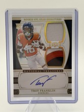 2024 Panini National Treasures - Troy Franklin #RGS-TFN Gold /10 (RC, AU, MEM)