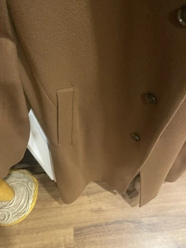 Men’s Size 42 Long Tobacco Color, 100% Wool Coat By Joseph Banks image 5