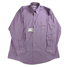 Vintage Van Heusen NWT Dress Shirt 16.5 34/35 L Purple Wrinkle Free Korea