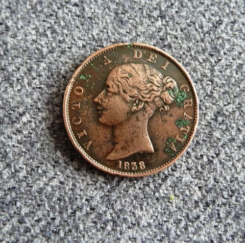 1838 Victoria Half Penny — photo from the most recent tracked eBay sale