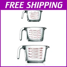 Transparent Glass Measuring Cups - Precise Measurements