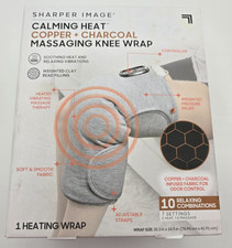 SHARPER IMAGE Heated Massage Knee Wrap Brace, Soothing Relaxing Vibrations