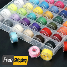 36Pcs Sewing Bobbins Threads with Storage Case Machine Embroidery DIY Craft Tool