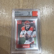 Panini Chronicles Joe Burrow #441 Rookie Score Update BGS 8 Super Bowl Pants 